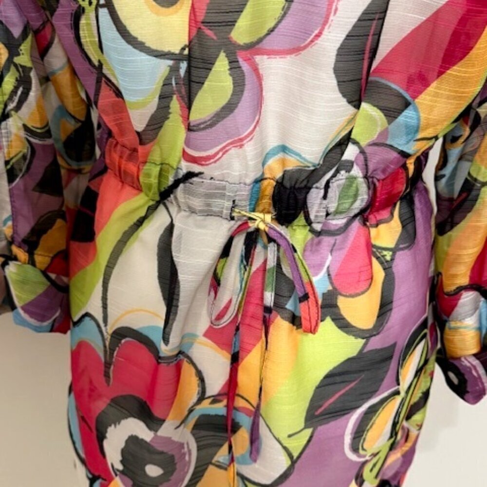 Luii Anthropologie Colorful Lightweight Hooded Zip Jacket Size M - Picture 4 of 9